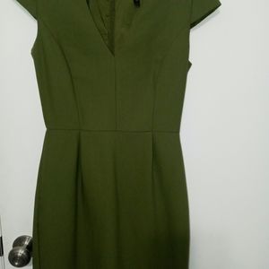 J.Crew Green Cap Sleeve Dress